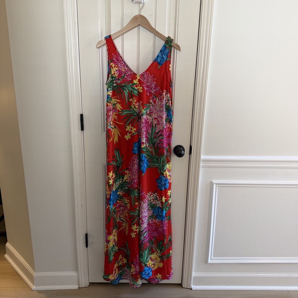 Show Me Your Mumu Women's Tropical Tango Kiersten Maxi Dress Sz M Red Floral